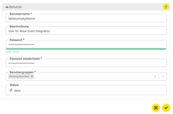 Xesar Connect - Anlegen eines Users